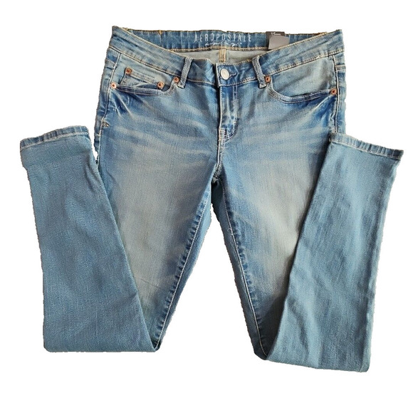Aeropostale Jeans Women's Size 10 Long Jegging Light Blue Wash Style# 19 B070 7E - Picture 5 of 16